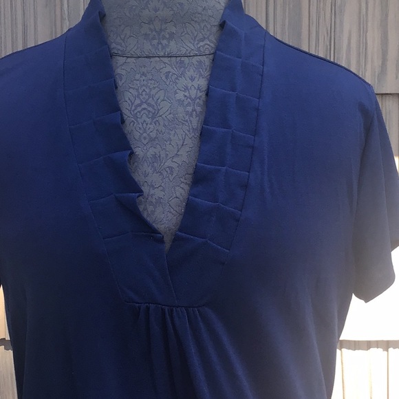 Susie in the City Navy Short sleeve Top, size L - Picture 2 of 6